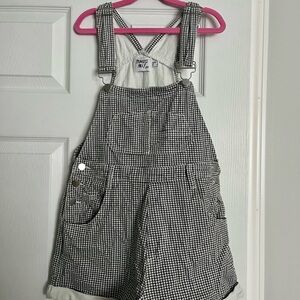 Princess Polly Gingham Denim Overalls